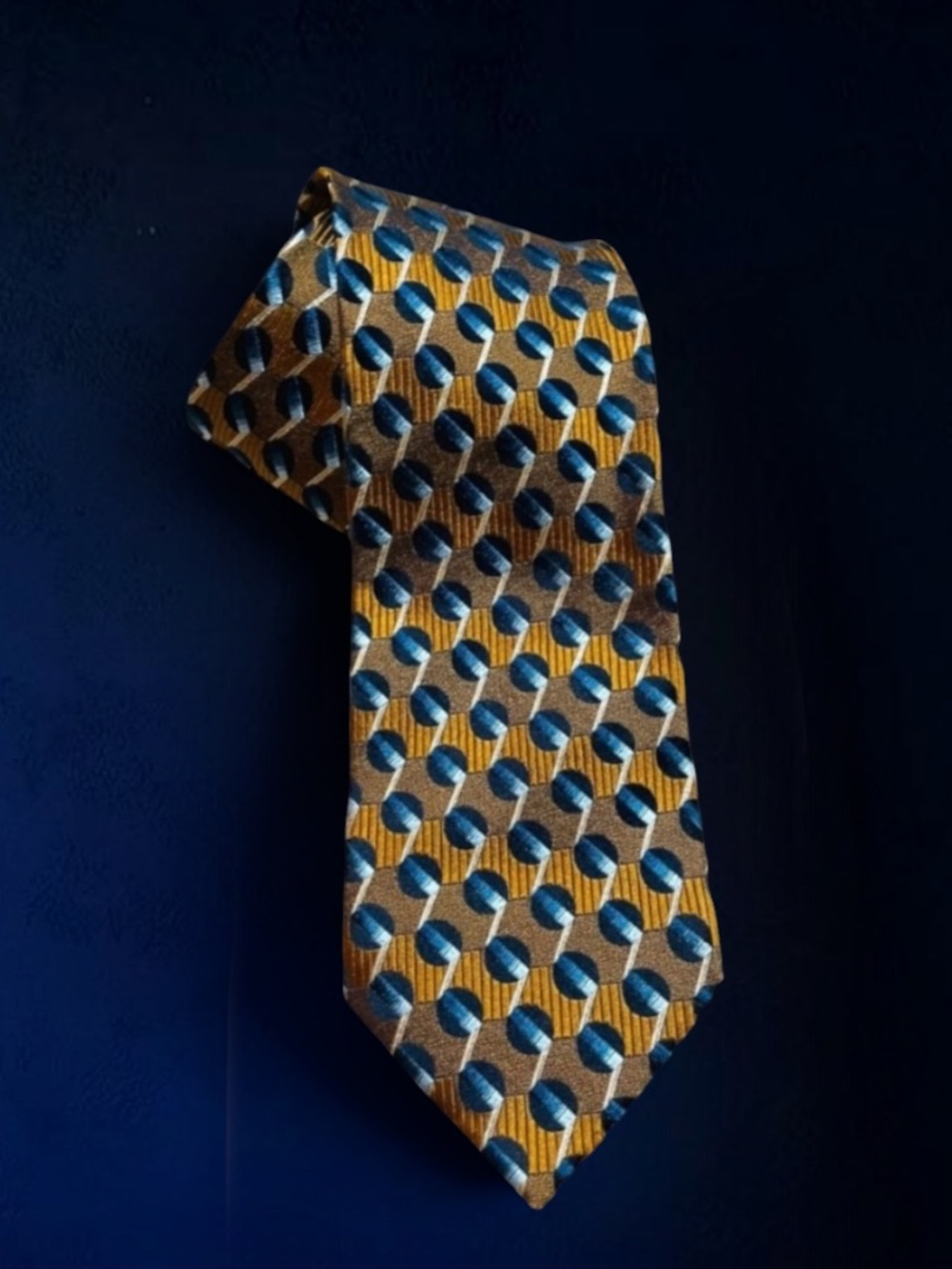ERMENEGILDO ZEGNA WOVEN GEOMETRIC SILK TIE